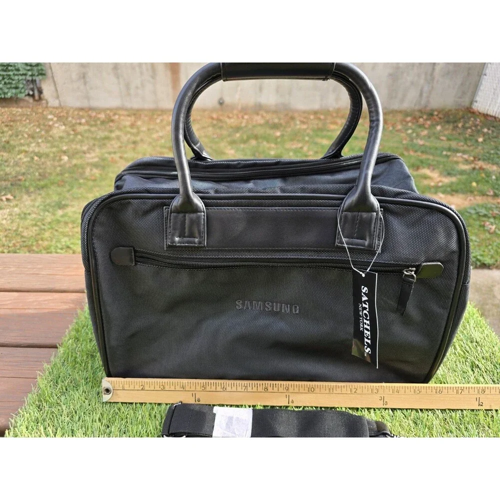 Satchels New York NWT Black SAMSUNG Professional Briefcase Bag w/ Shoulder Strap